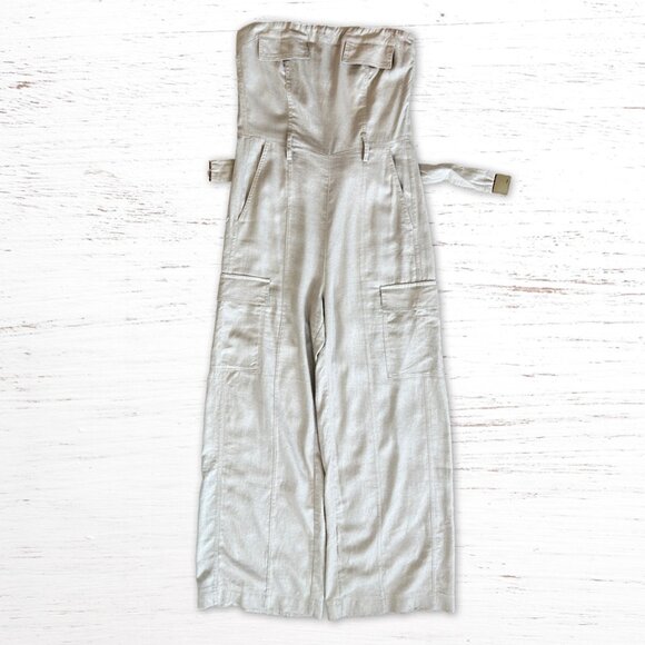 ZARA Sleeveless Linen Jumpsuit in Size Small New with Tags NWT - Picture 2 of 6